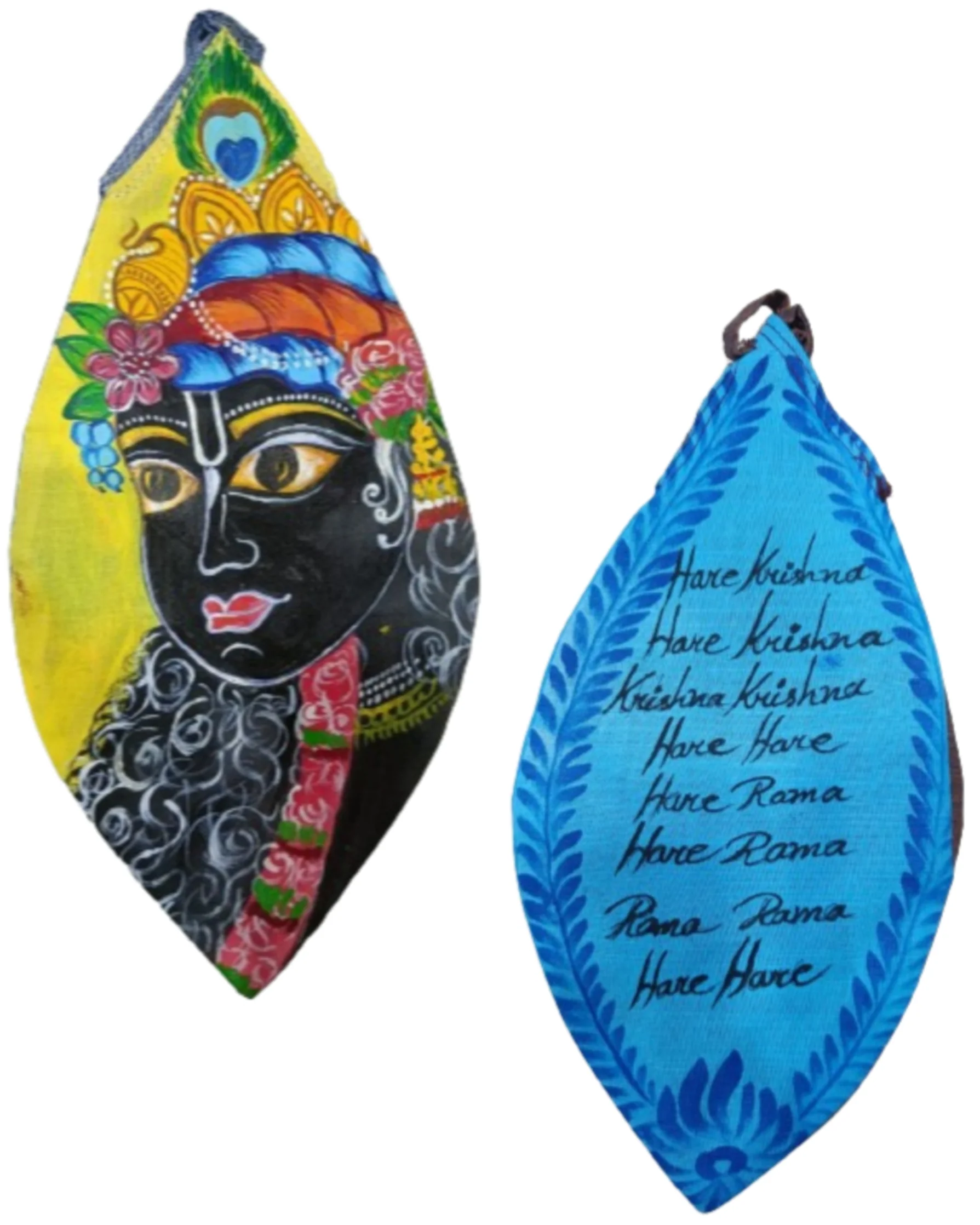 Krishna Face Hand Painted Bead Bags