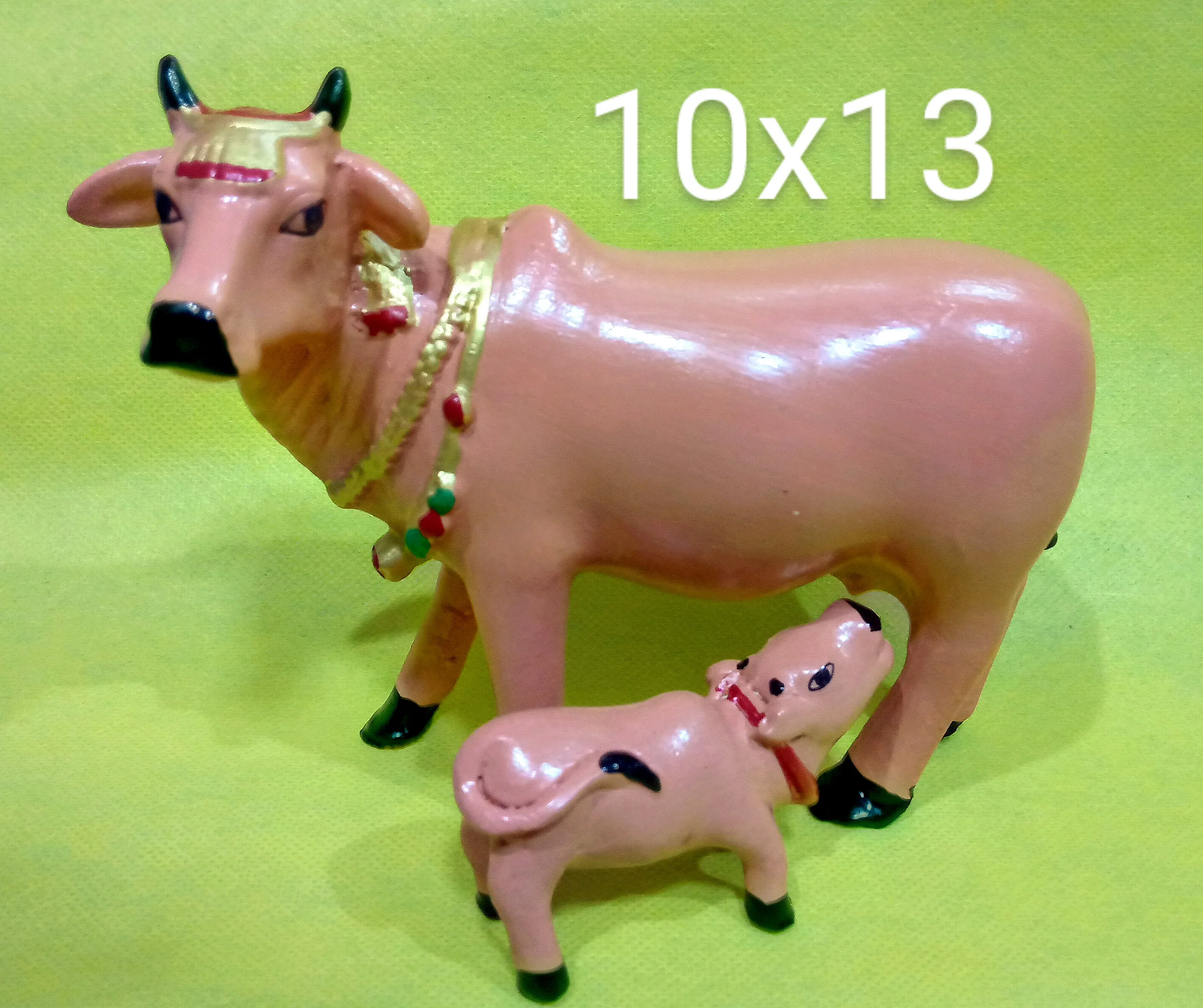 COW AND CALF 10 x 13 CM