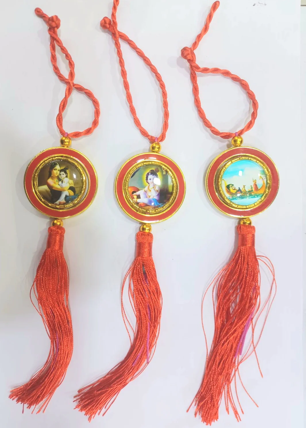 Devotional Car Hanging Round Circle( 3 Pcs Set)