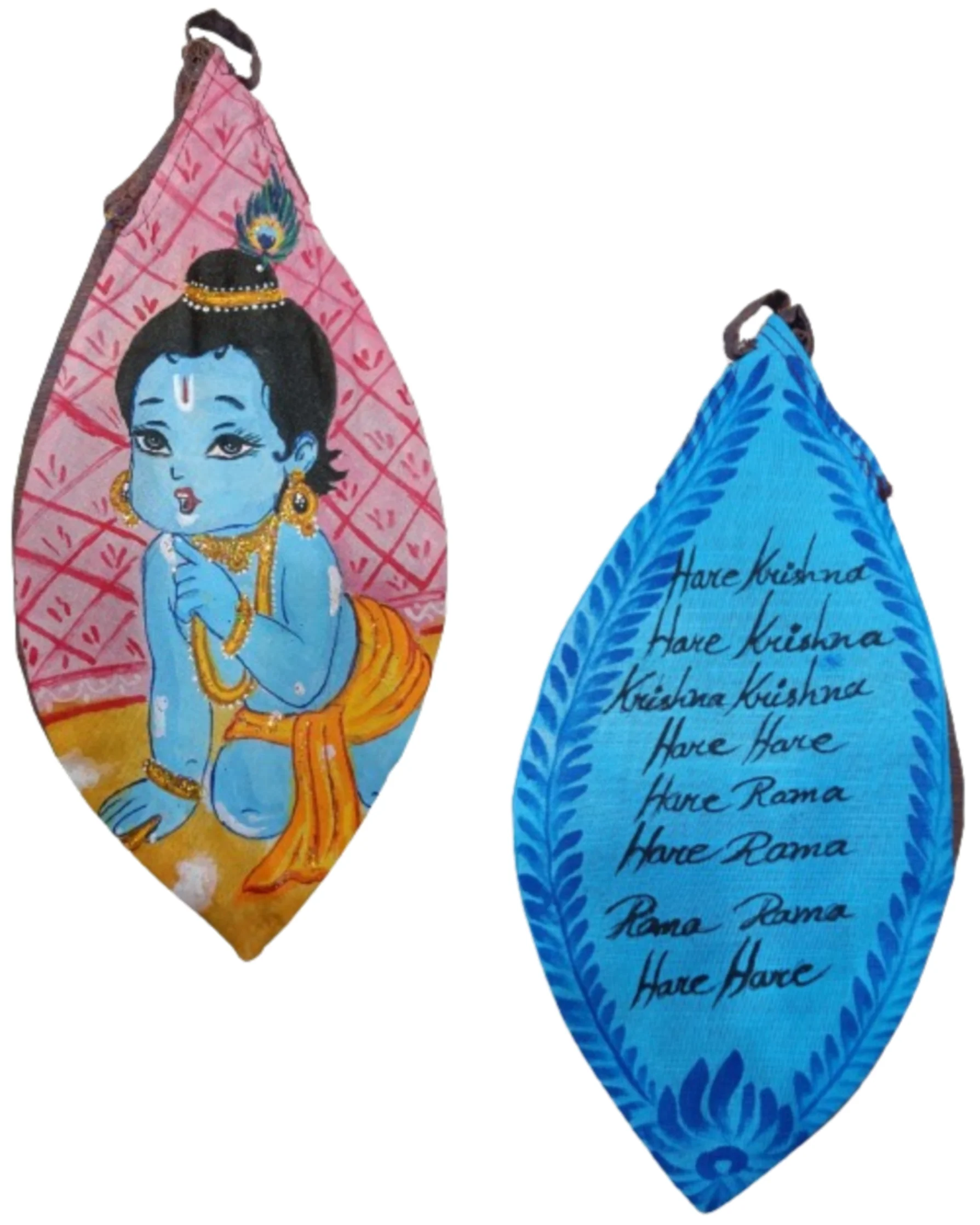 Baby Krishna Hand Painted Bead Bags