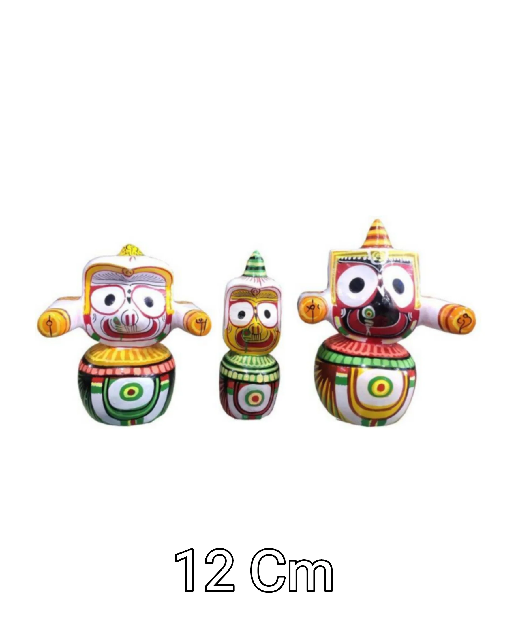 Lord Jagannath, Baladeva and Subhadra ( 12cm)