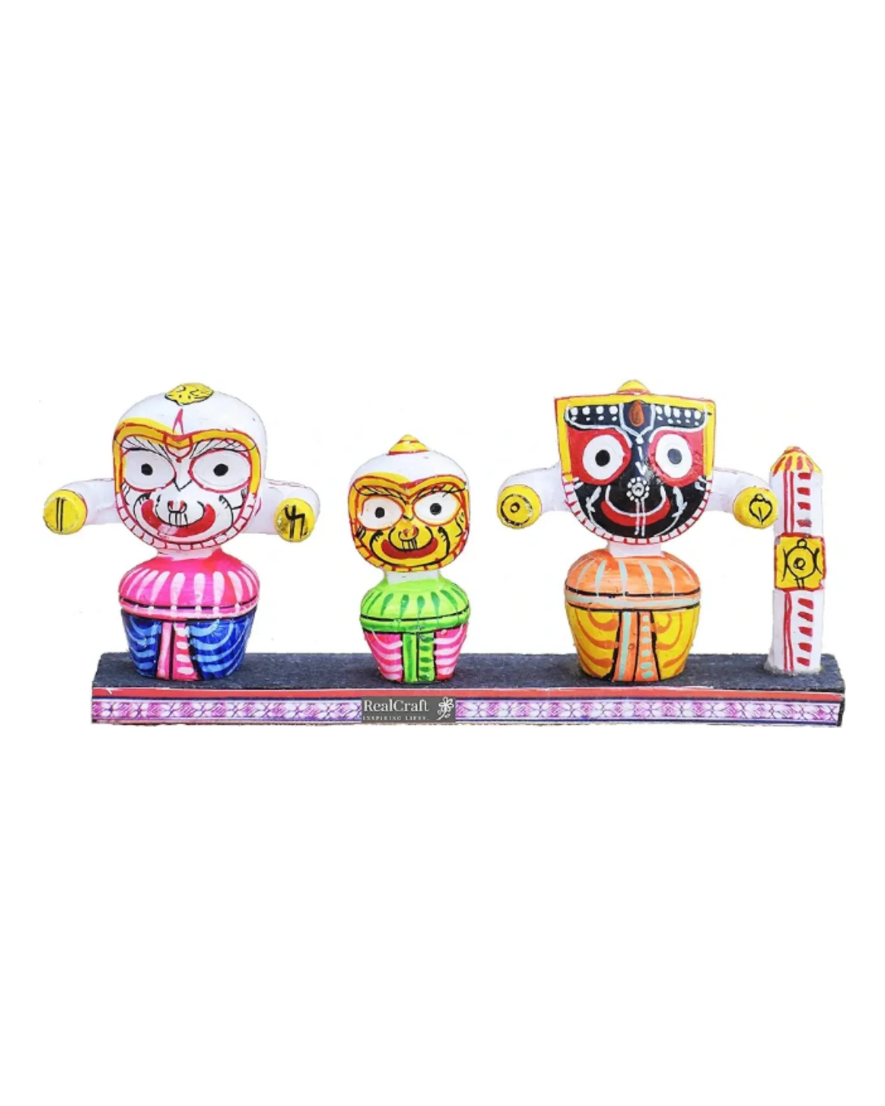 Lord Jagannath, Baladeva and Subhadra in Stand