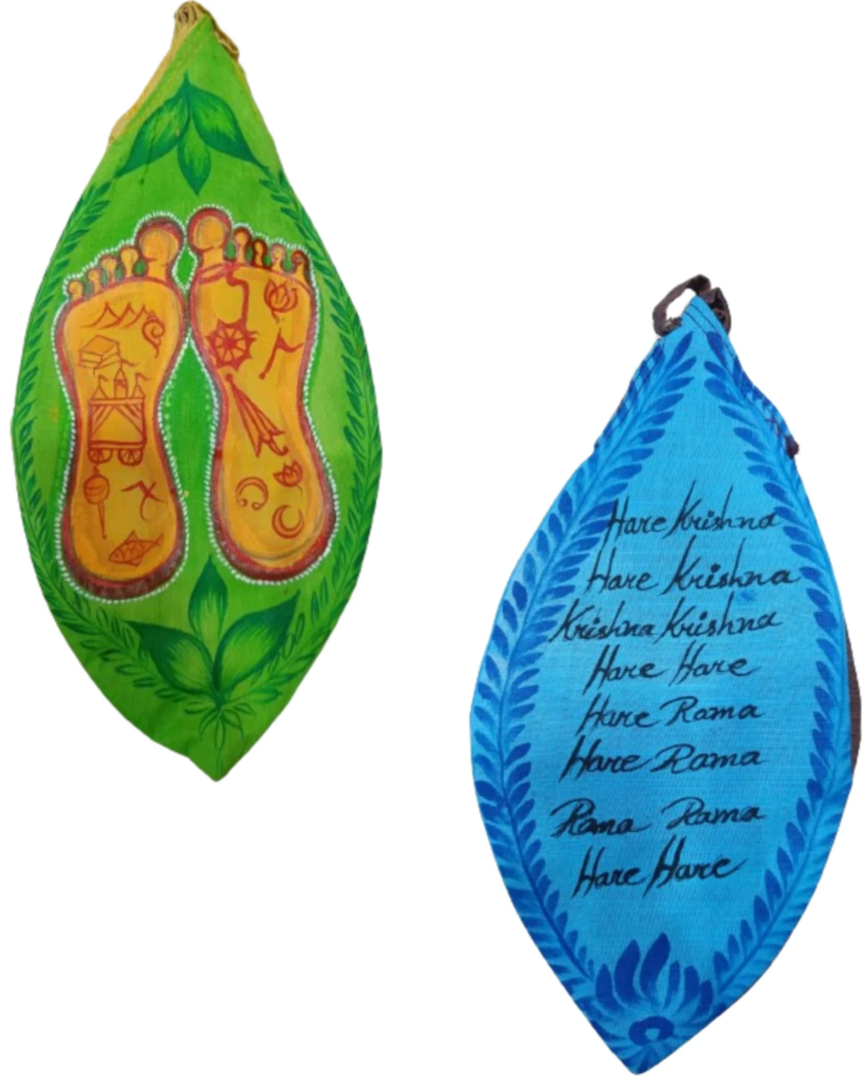 Lotus Feet Hand Painted Bead Bags