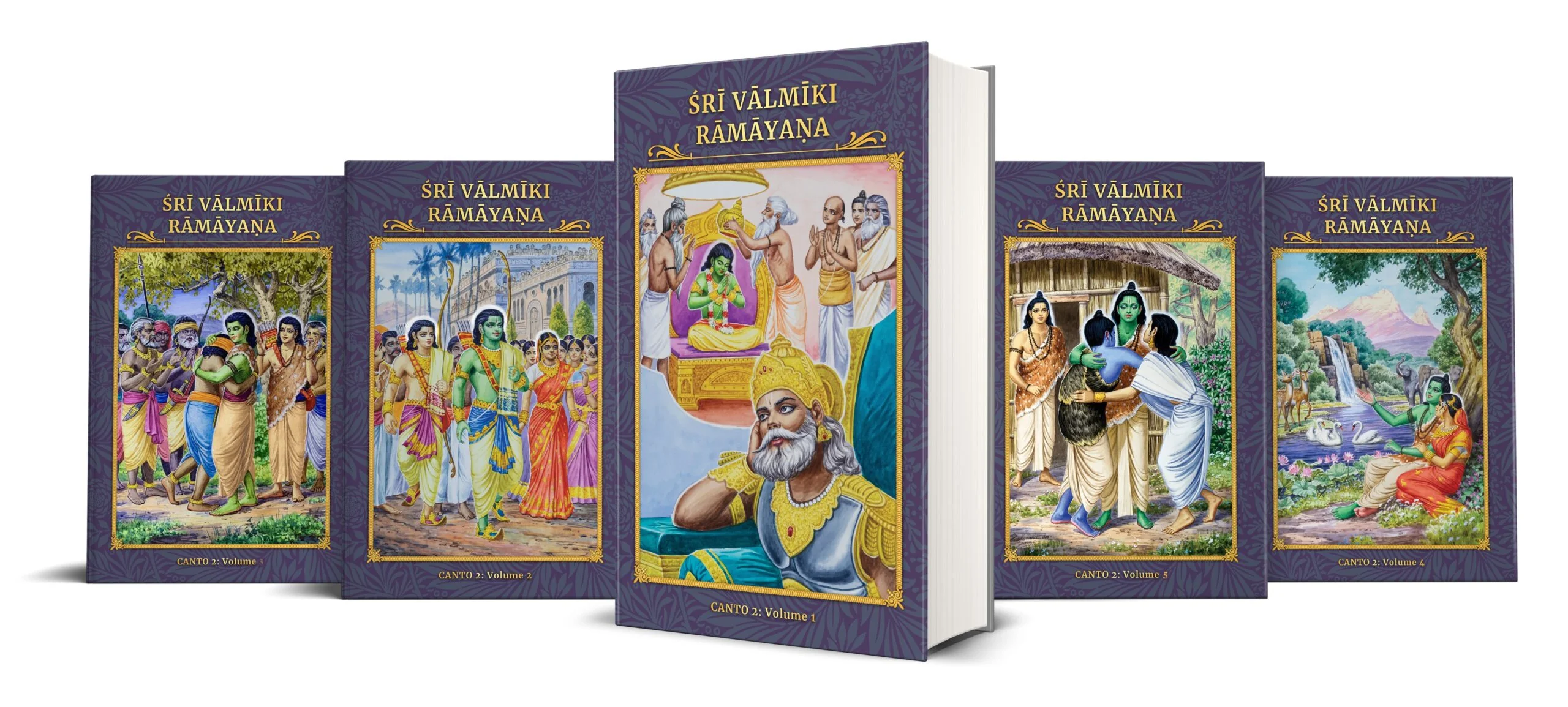 Sri Valmiki Ramayana (Canto 2 in 5 Volumes)