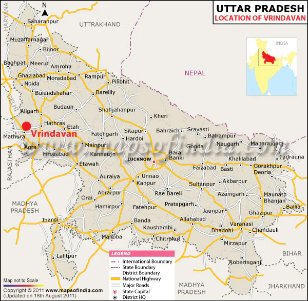 Vrindavana  Map